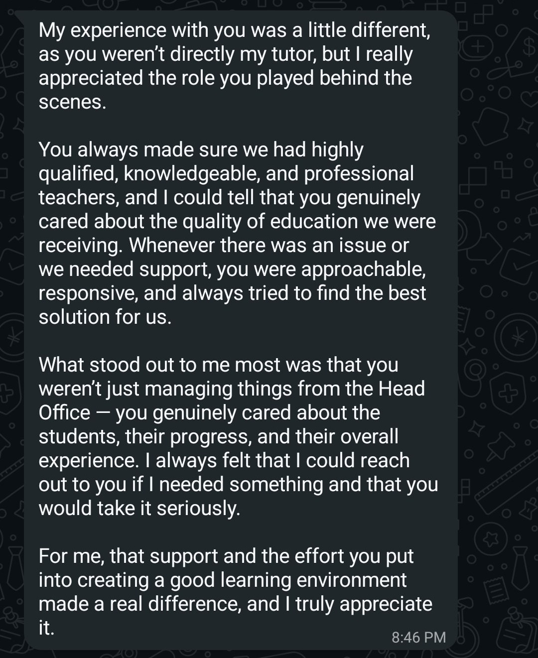 WhatsApp Testimonial Sally Al Yaghshi